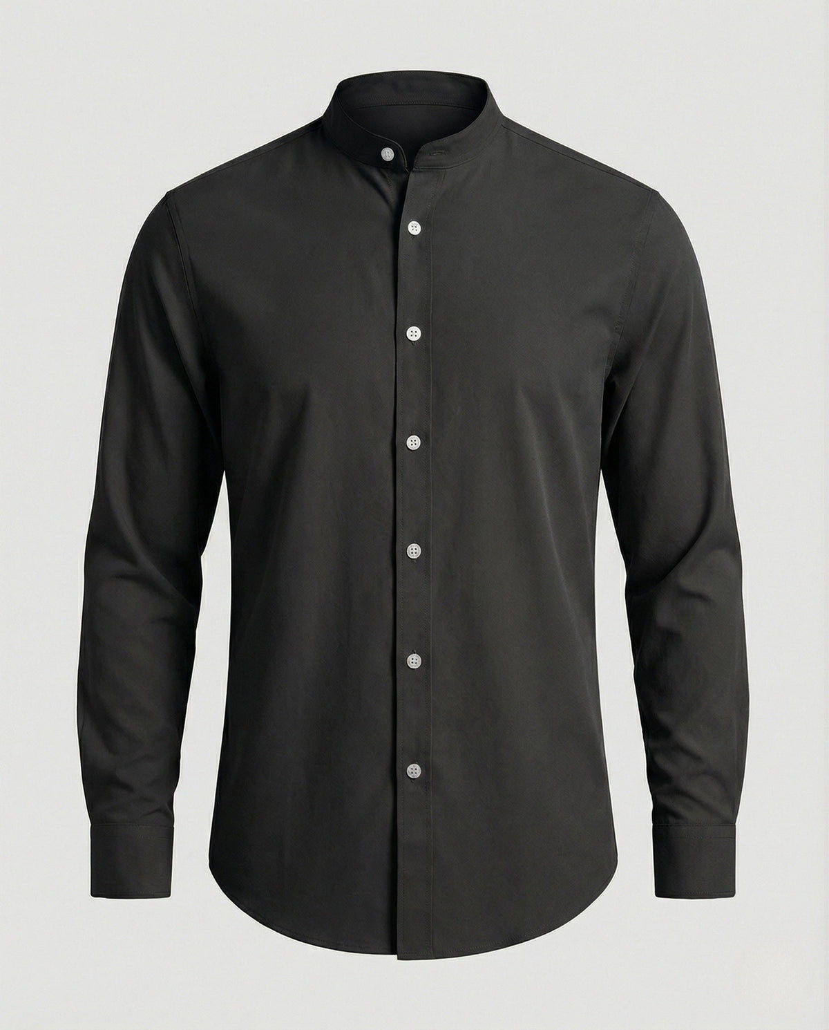 Slim-Fit-Herrenhemd mit Stehkragen