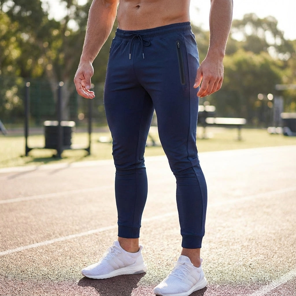 Slim-Fit-Trainingshose aus Baumwollmischung - Johnny