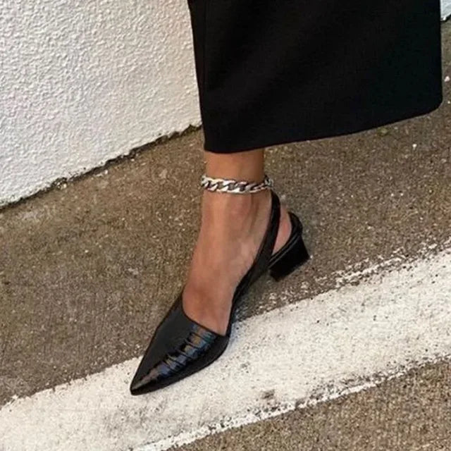 Slingback-Pumps mit spitzer Zehenkappe für Damen
