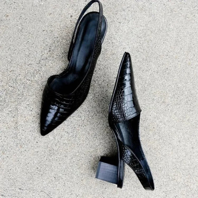 Slingback-Pumps mit spitzer Zehenkappe für Damen