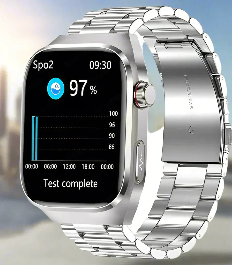 Smartwatch mit Blutzuckermessung, EKG, Harnsäurefunktion und Bluetooth