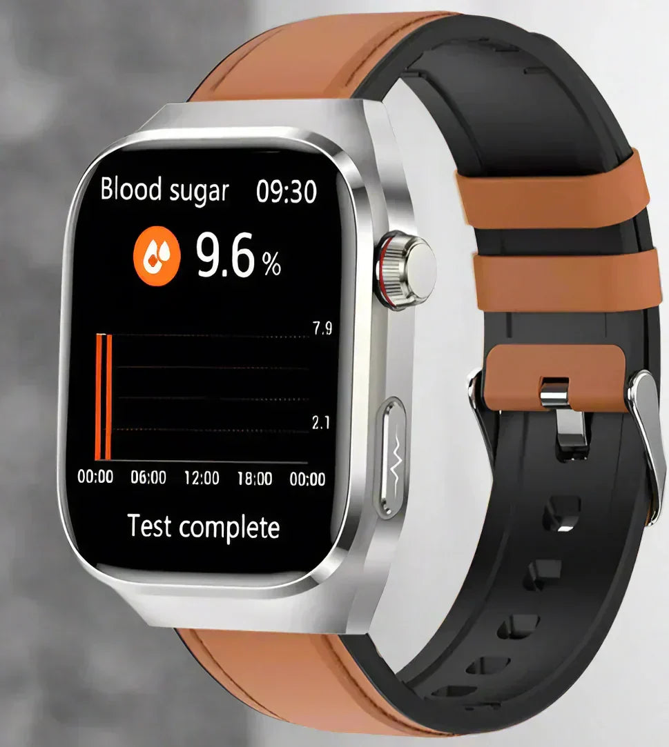 Smartwatch mit Blutzuckermessung, EKG, Harnsäurefunktion und Bluetooth