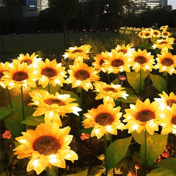 Solar-Gartenleuchte in Sonnenblumen-Optik