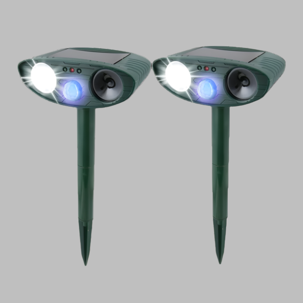 Solar-Ultraschall-Hasenvertreiber mit LED-Blitzlicht