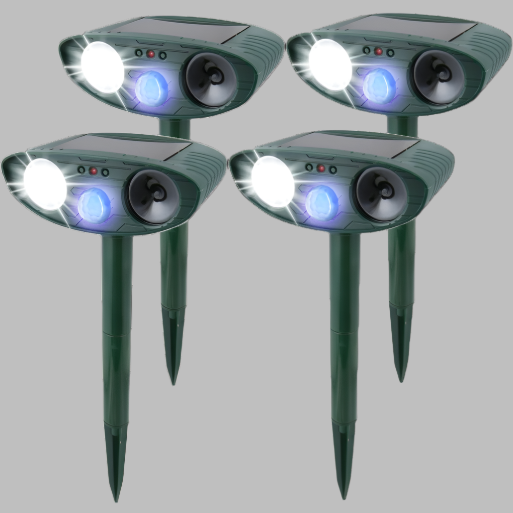 Solar-Ultraschall-Hasenvertreiber mit LED-Blitzlicht
