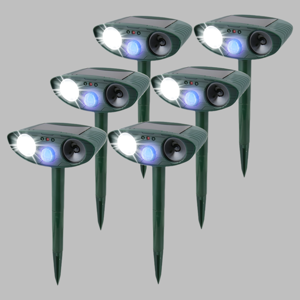 Solar-Ultraschall-Hasenvertreiber mit LED-Blitzlicht