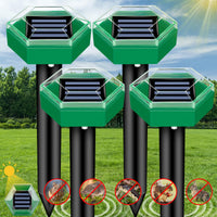 Solar-Ultraschall-Maulwurfschreck im 4er-Set, je 465 m² Reichweite, wasserdicht nach IP65
