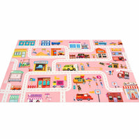 Spielmatte aus Flanell mit Straßenmotiv fürs Kinderzimmer