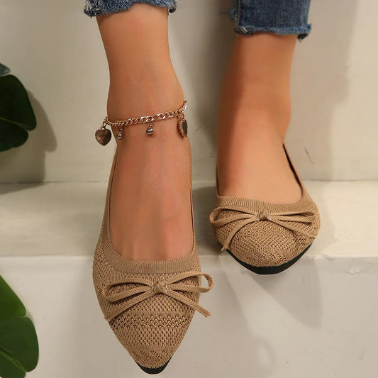 Spitze Damen-Slipper-Ballerinas