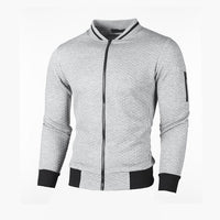 Sportliche Slim-Fit-Strickjacke mit Karo-Muster für Herren