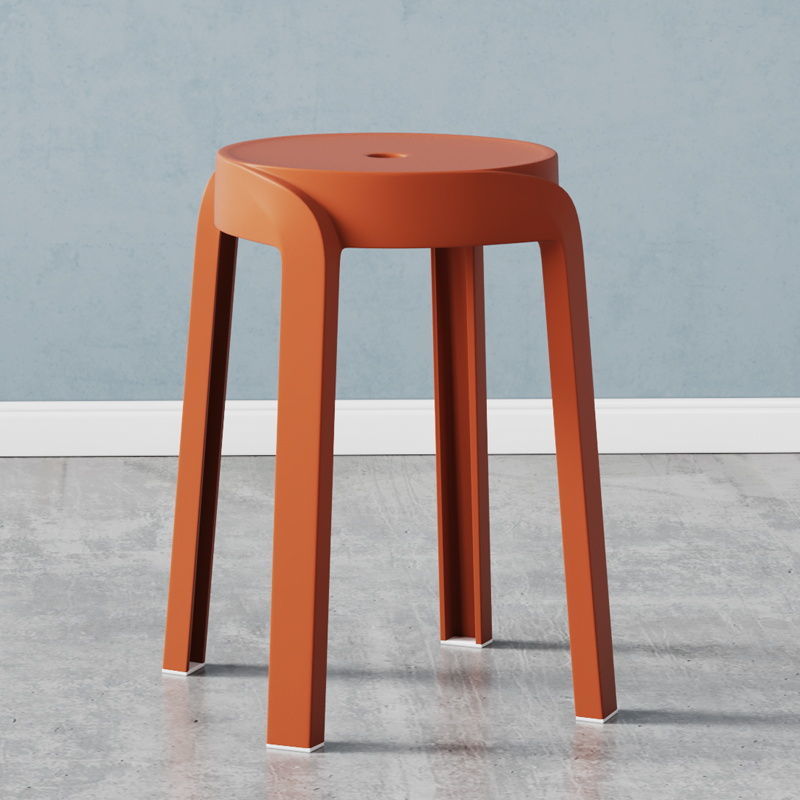 Stapelbarer runder PP-Hocker im modernen skandinavischen Design fürs Wohnzimmer