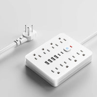 Steckdosenleiste mit Überspannungsschutz – 8 AC-Steckdosen & 4 USB-Anschlüsse