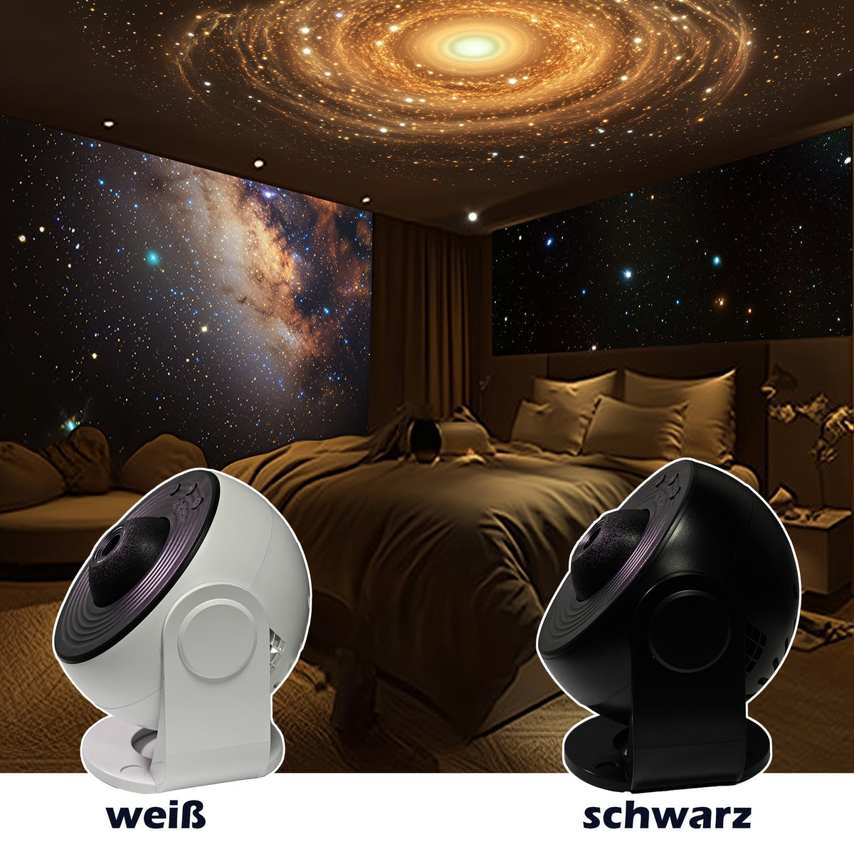 Sternenprojektor – LED-Weltraumprojektion mit Timer-Funktion