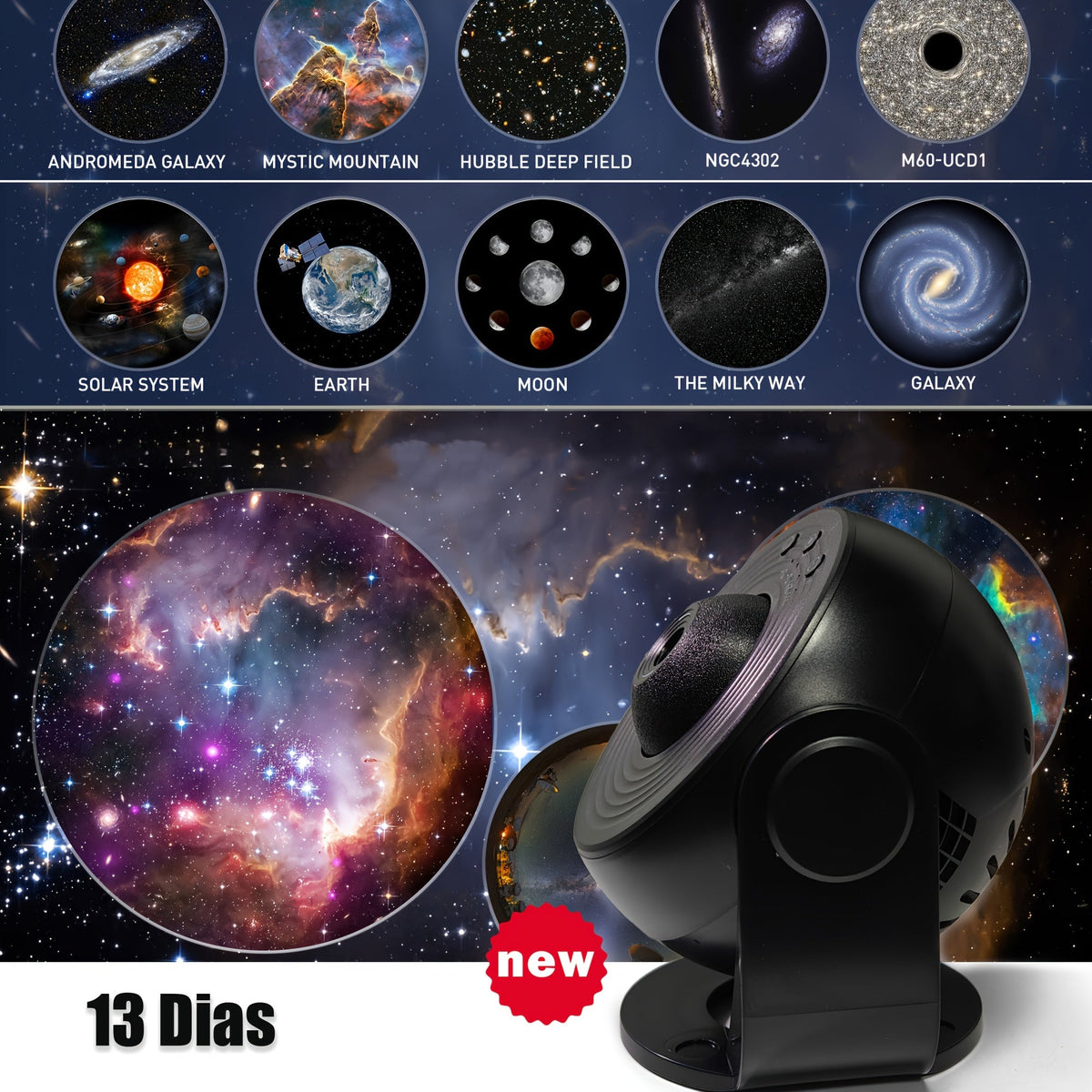 Sternenprojektor – LED-Weltraumprojektion mit Timer-Funktion