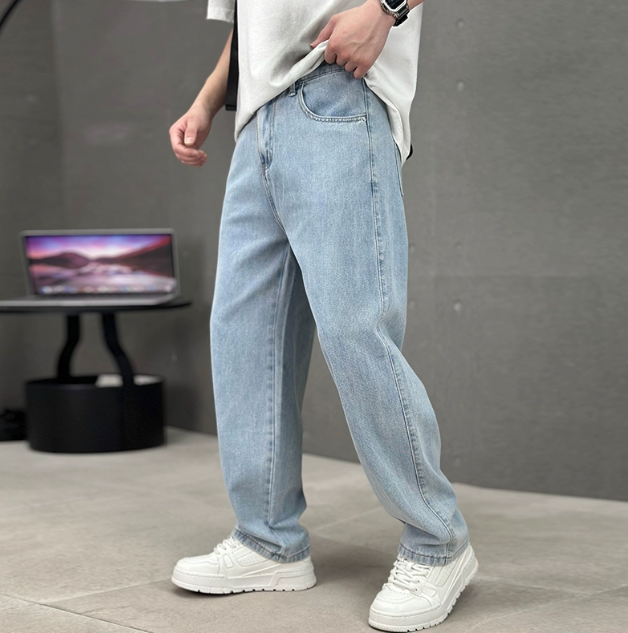 Stilvolle Herrenjeans mit geradem Bein