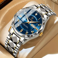 Stilvolle, multifunktionale Herren-Sportuhr aus Titan, wasserdicht bis 50 Meter und mit Dual-Display