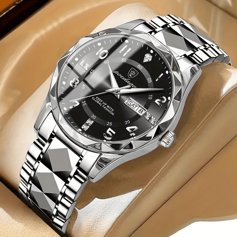 Stilvolle, multifunktionale Herren-Sportuhr aus Titan, wasserdicht bis 50 Meter und mit Dual-Display