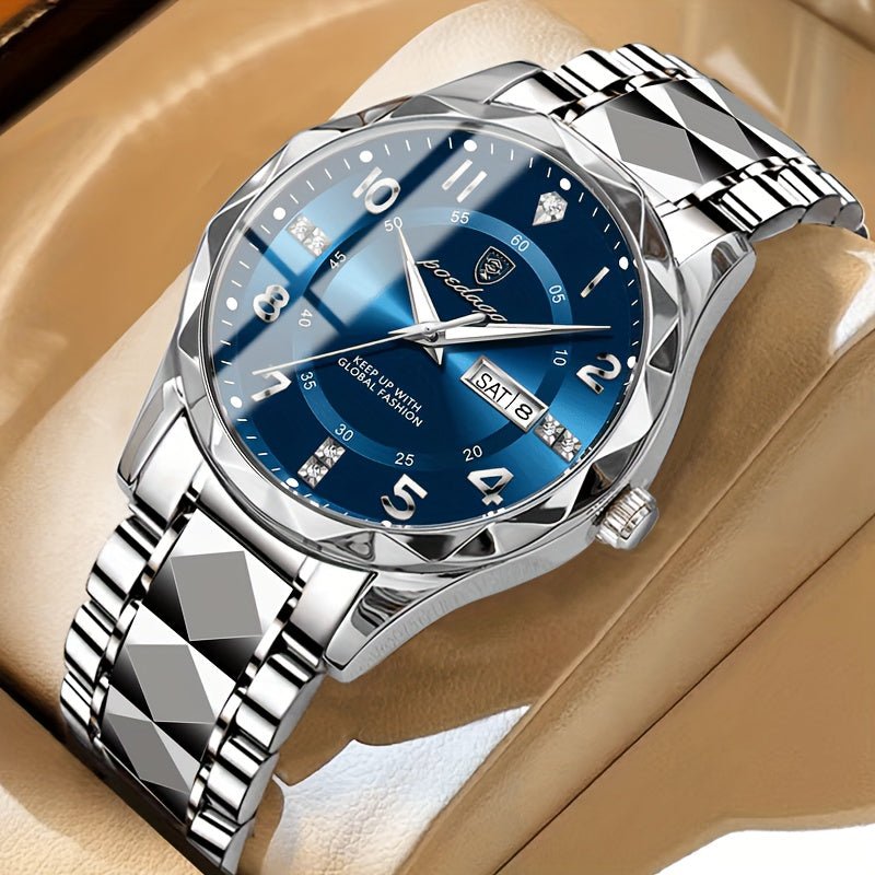 Stilvolle, multifunktionale Herren-Sportuhr aus Titan, wasserdicht bis 50 Meter und mit Dual-Display