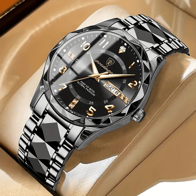 Stilvolle, multifunktionale Herren-Sportuhr aus Titan, wasserdicht bis 50 Meter und mit Dual-Display