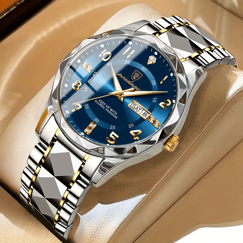 Stilvolle, multifunktionale Herren-Sportuhr aus Titan, wasserdicht bis 50 Meter und mit Dual-Display