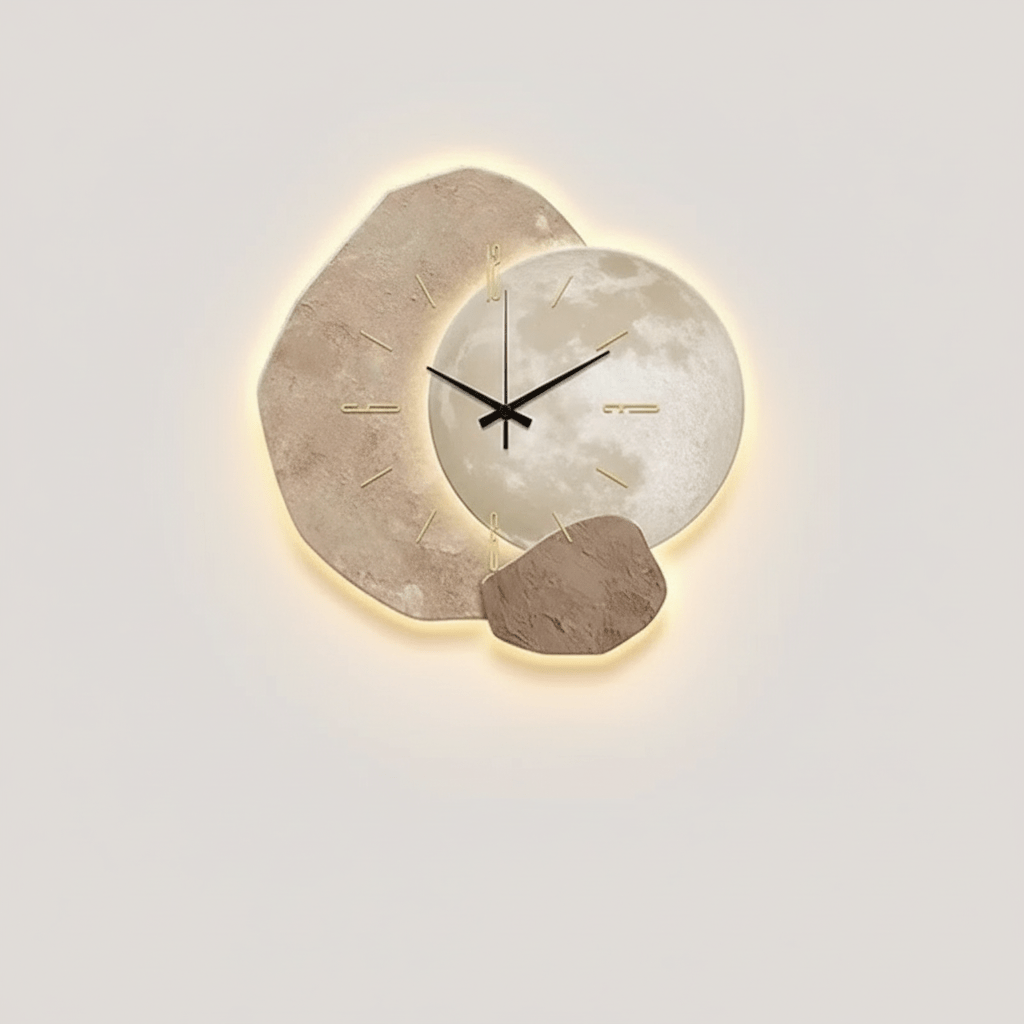 Stilvolle skandinavische Wanduhr mit lautlosem Uhrwerk