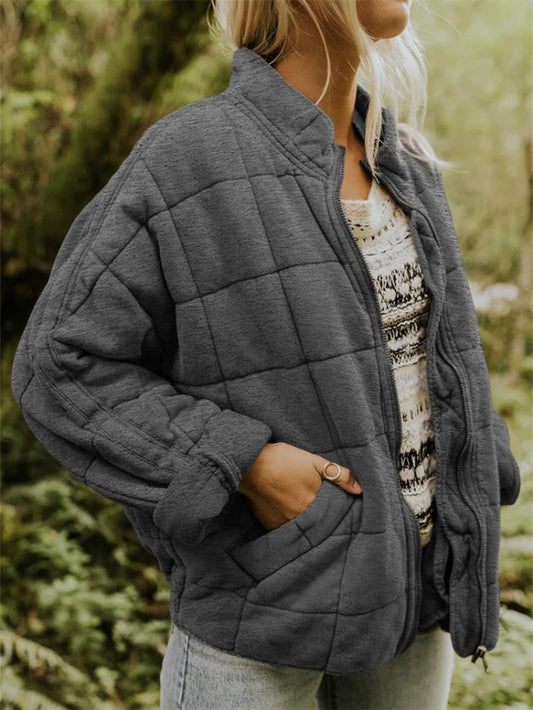 Stilvolle Steppjacke mit Reißverschluss
