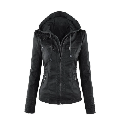 Stilvolle und bequeme Kunstlederjacke