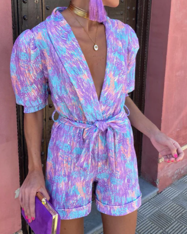 Stilvoller Damen-Jumpsuit mit V-Ausschnitt