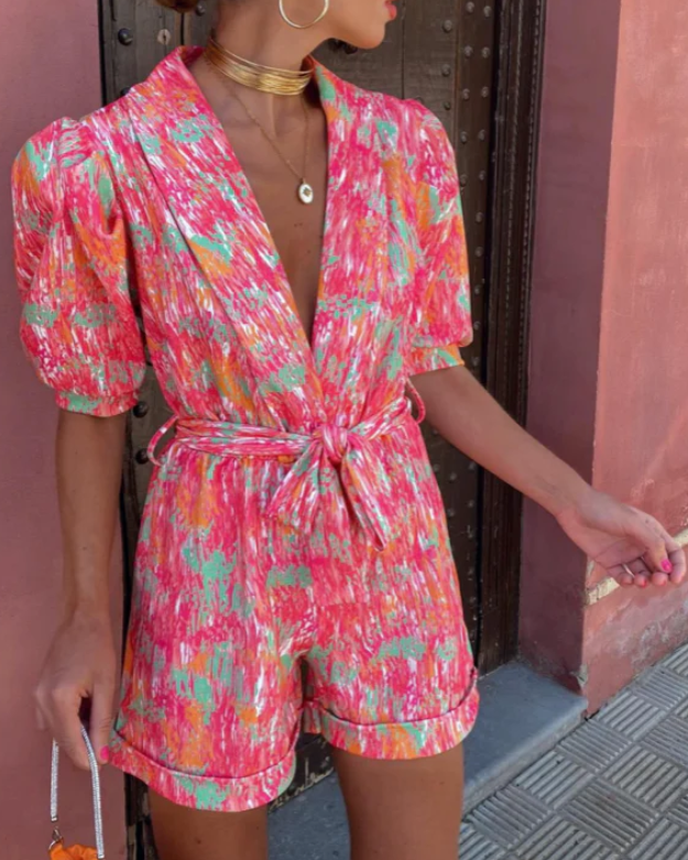 Stilvoller Damen-Jumpsuit mit V-Ausschnitt