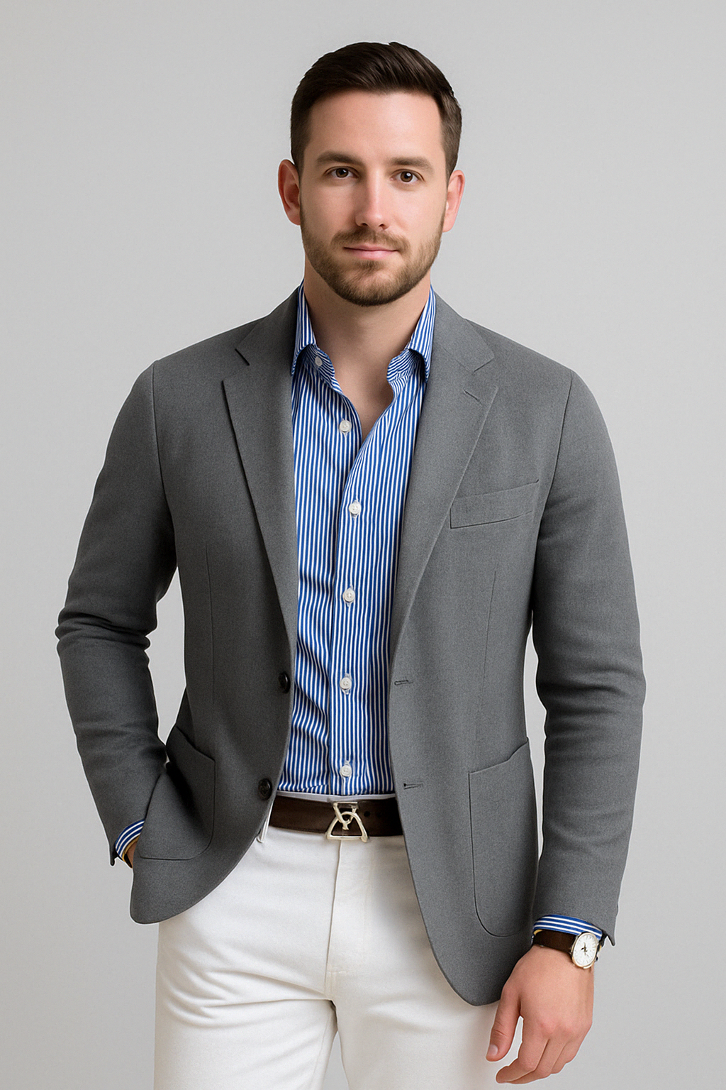 Stilvoller Herrenblazer mit lässigen Pattentaschen – Zeitloses Design mit modernem Akzent