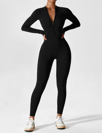 Stilvoller langärmliger Jumpsuit mit Stehkragen für Damen