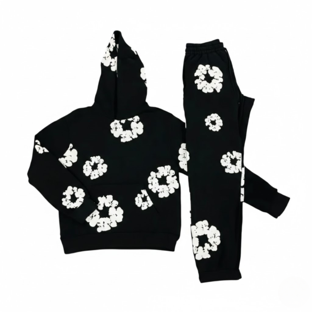 Stilvoller Trainingsanzug mit Blumenmuster für Damen
