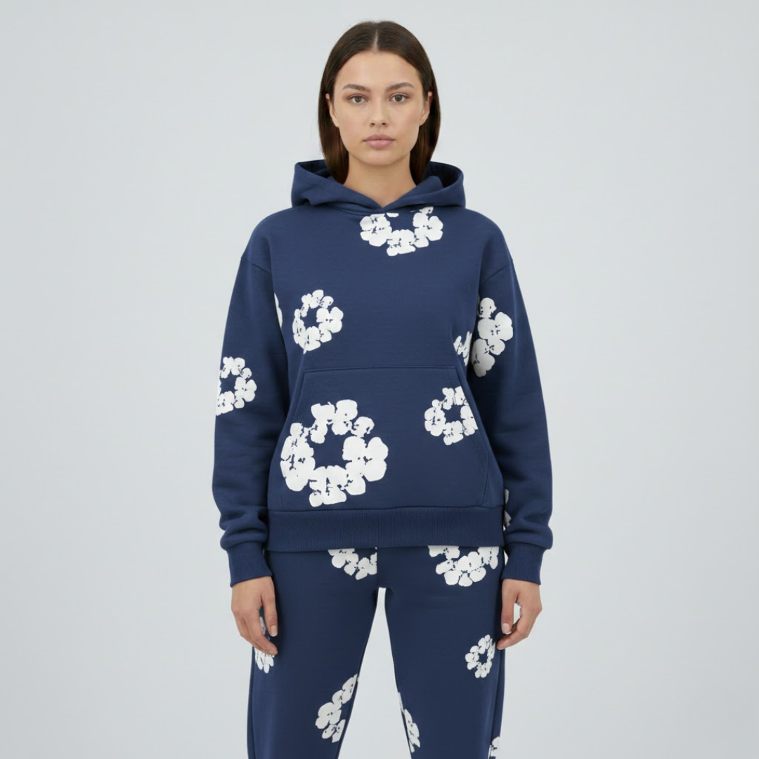 Stilvoller Trainingsanzug mit Blumenmuster für Damen