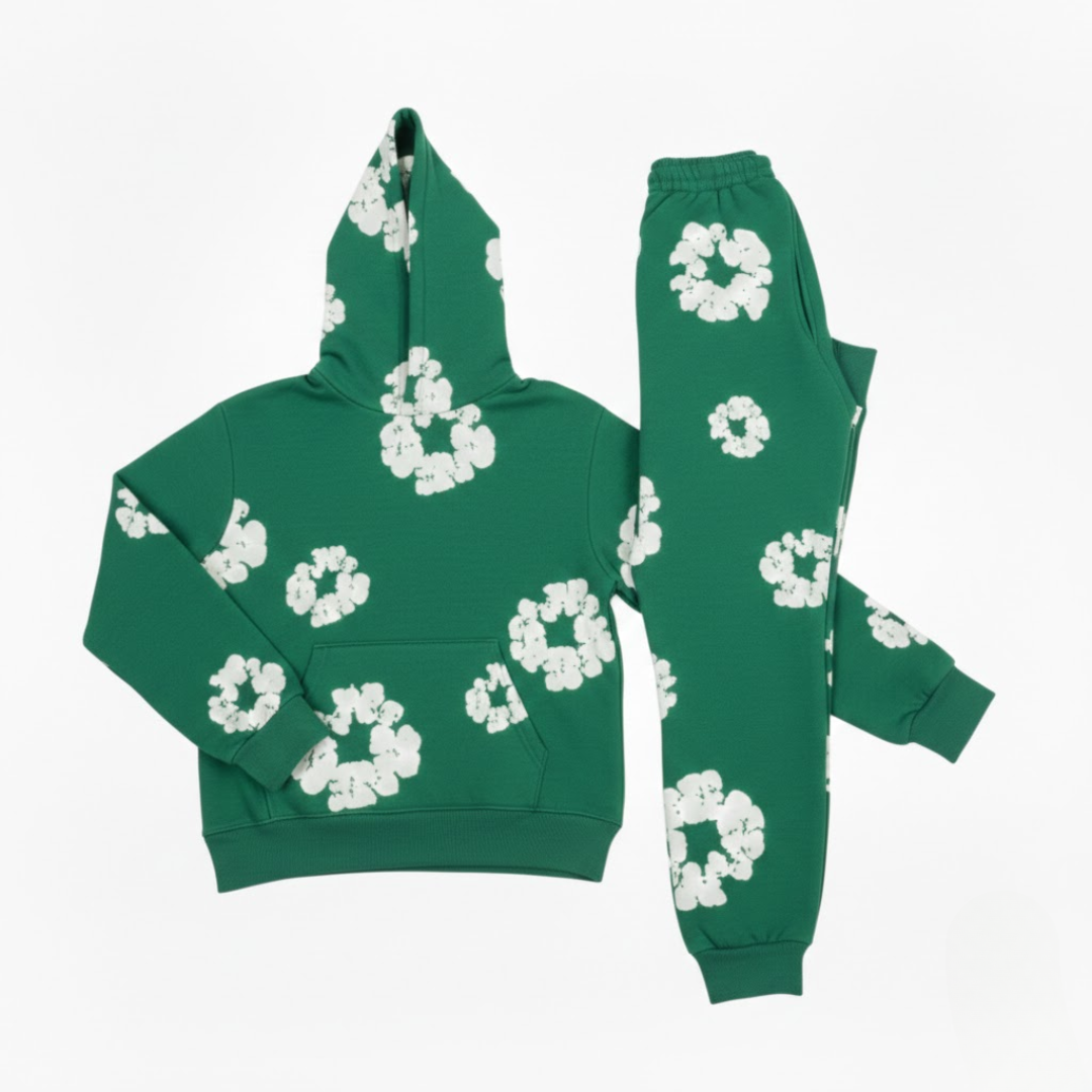Stilvoller Trainingsanzug mit Blumenmuster für Damen