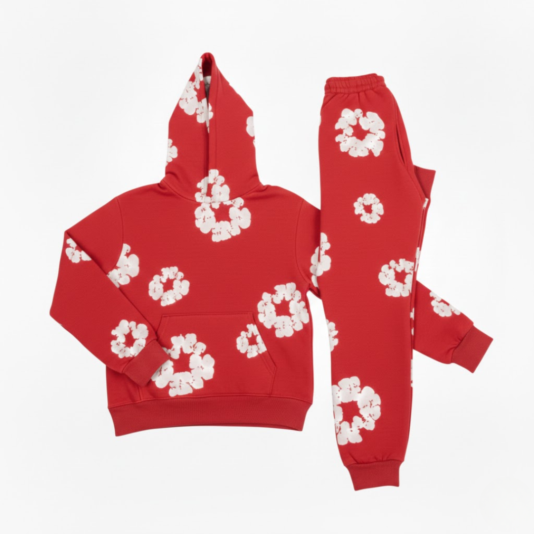Stilvoller Trainingsanzug mit Blumenmuster für Damen