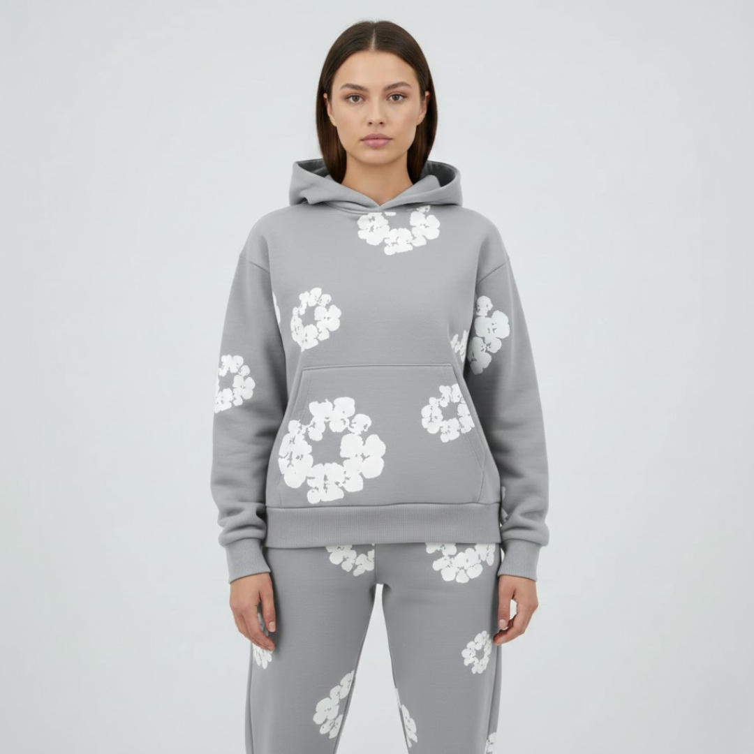 Stilvoller Trainingsanzug mit Blumenmuster für Damen