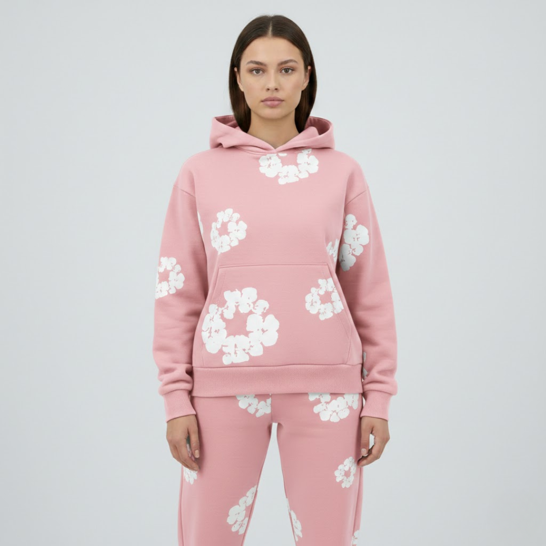 Stilvoller Trainingsanzug mit Blumenmuster für Damen