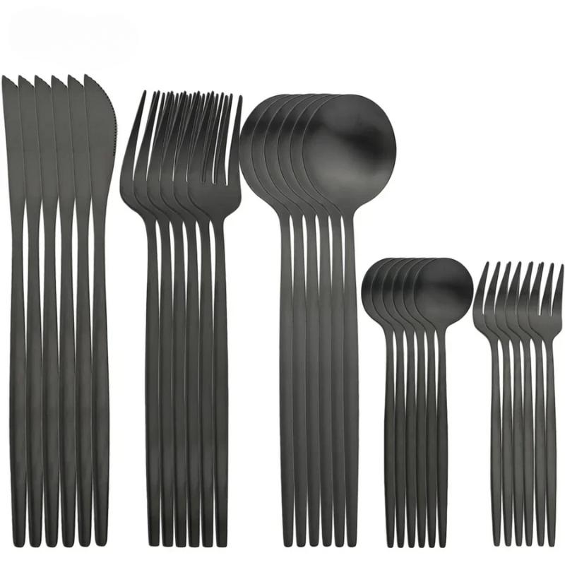 Stilvolles Edelstahl-Besteckset in zeitlosem Design, 30-teilig