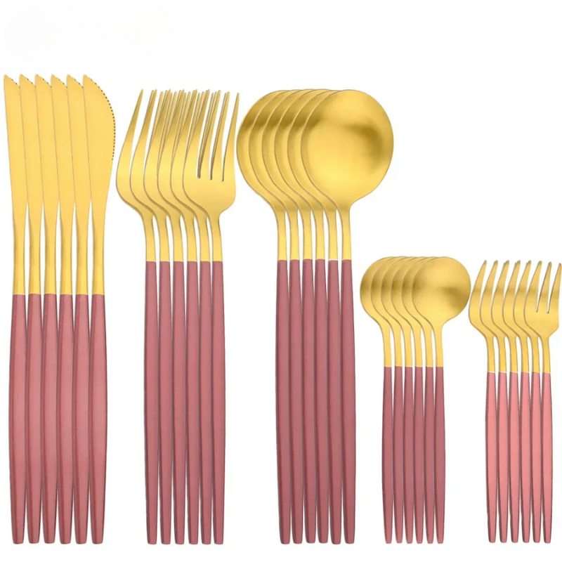 Stilvolles Edelstahl-Besteckset in zeitlosem Design, 30-teilig