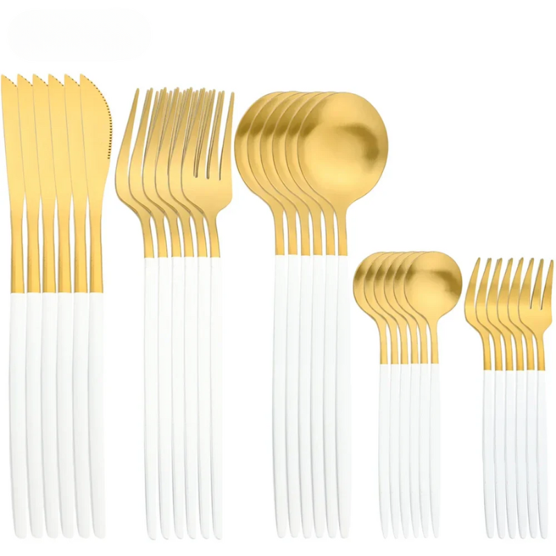 Stilvolles Edelstahl-Besteckset in zeitlosem Design, 30-teilig