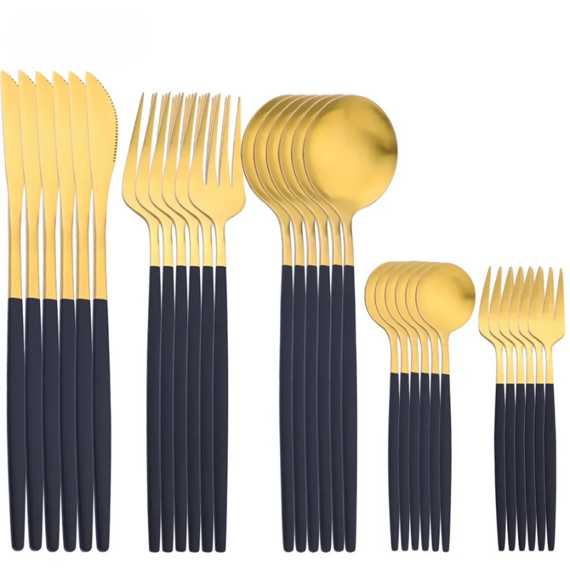 Stilvolles Edelstahl-Besteckset in zeitlosem Design, 30-teilig