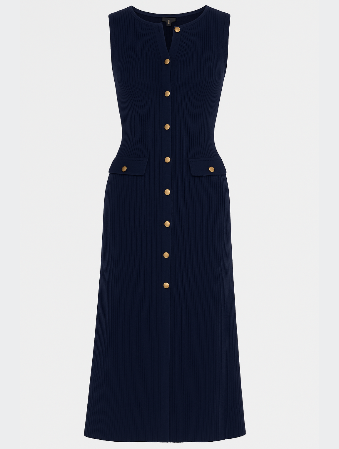 Stilvolles Midikleid mit Knöpfen
