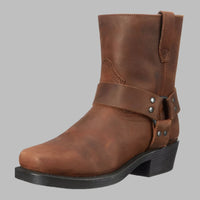 Strapazierfähige Harness-Boots aus Leder
