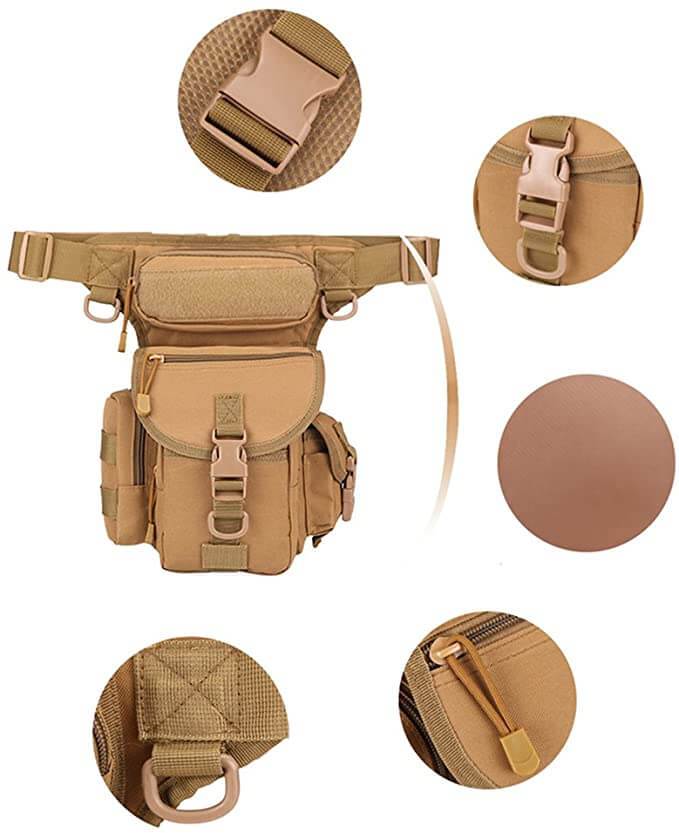 Strapazierfähige taktische Beinbeuteltasche für Herren – Wasserabweisend & mit mehreren Taschen