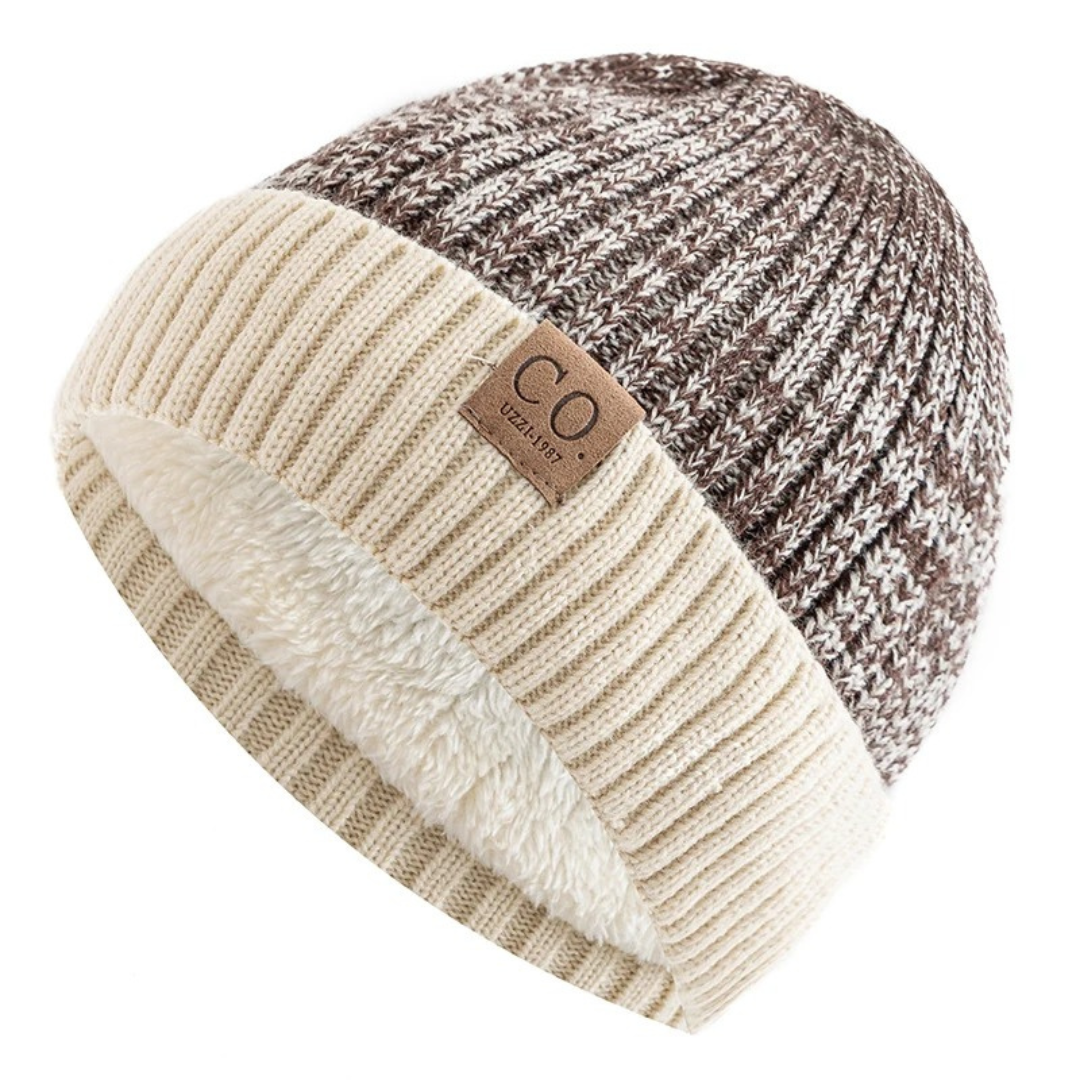 Strickbeanie mit Fleecefutter