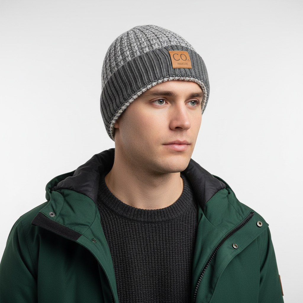 Strickbeanie mit Fleecefutter