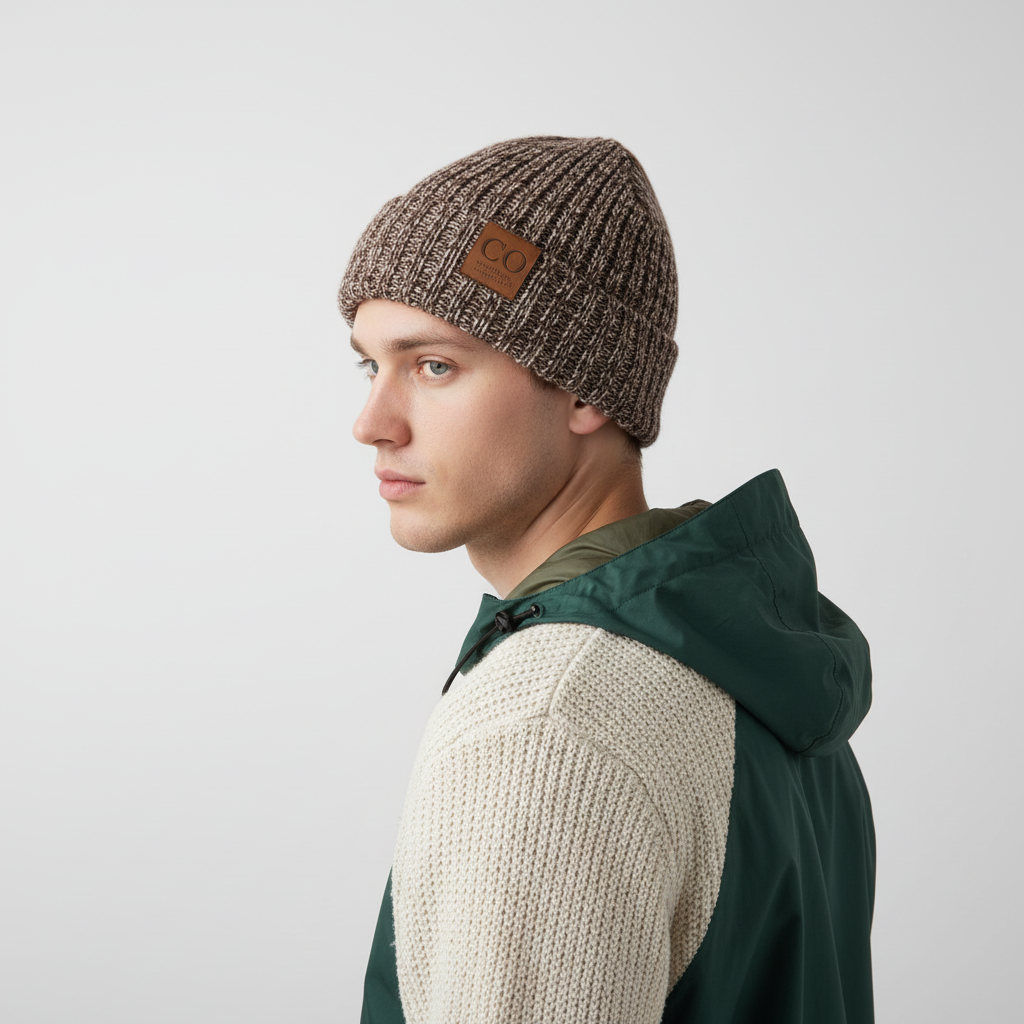 Strickbeanie mit Fleecefutter