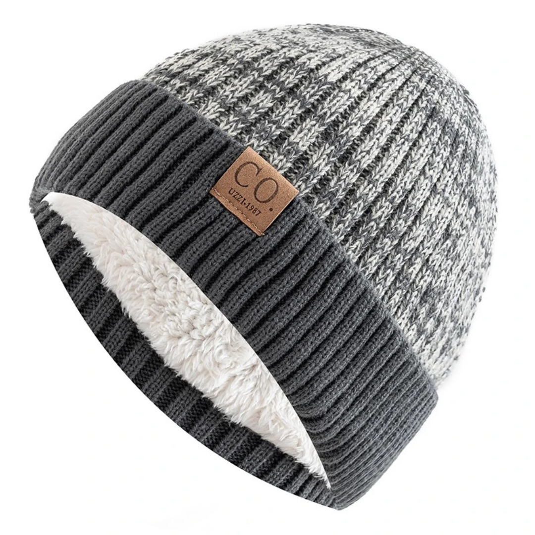 Strickbeanie mit Fleecefutter