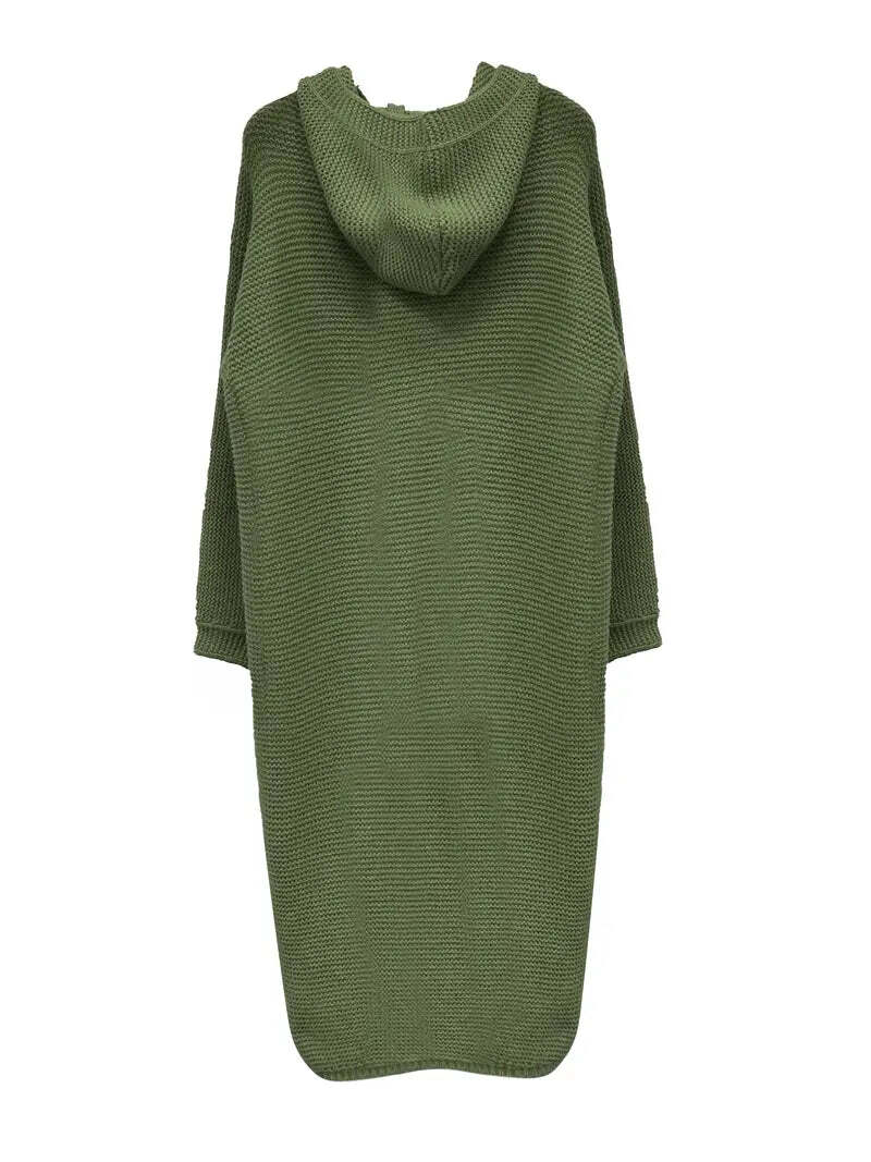 Strickmantel mit Kapuze für Damen