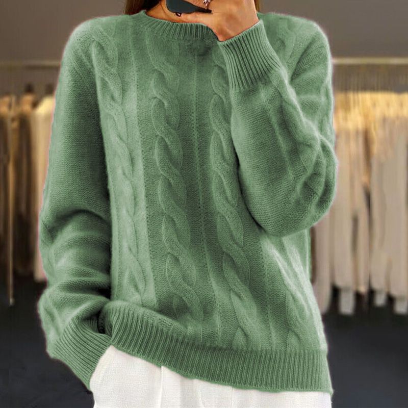 Strickpullover mit Zopfmuster - Sanfte Wärme & Schick - Winter